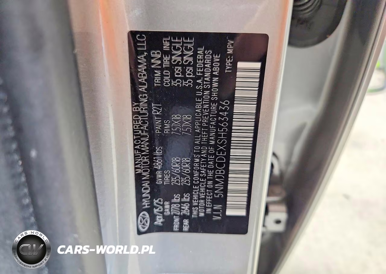 2025 Hyundai Tucson Sel VIN:5NMJBCDEXSH563436 - 13