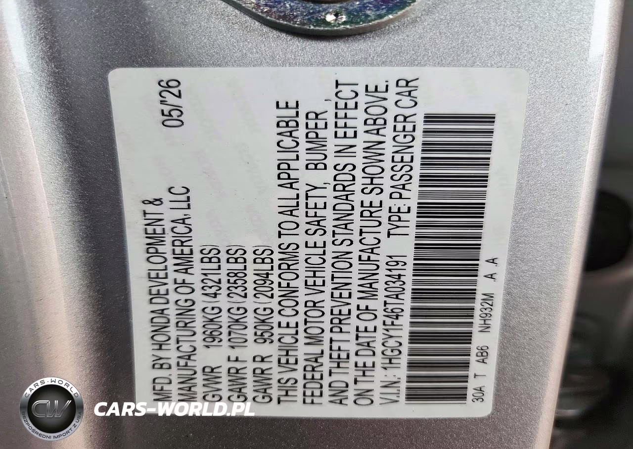 2026 Honda Accord Se VIN:1HGCY1F46TA034191 - 13