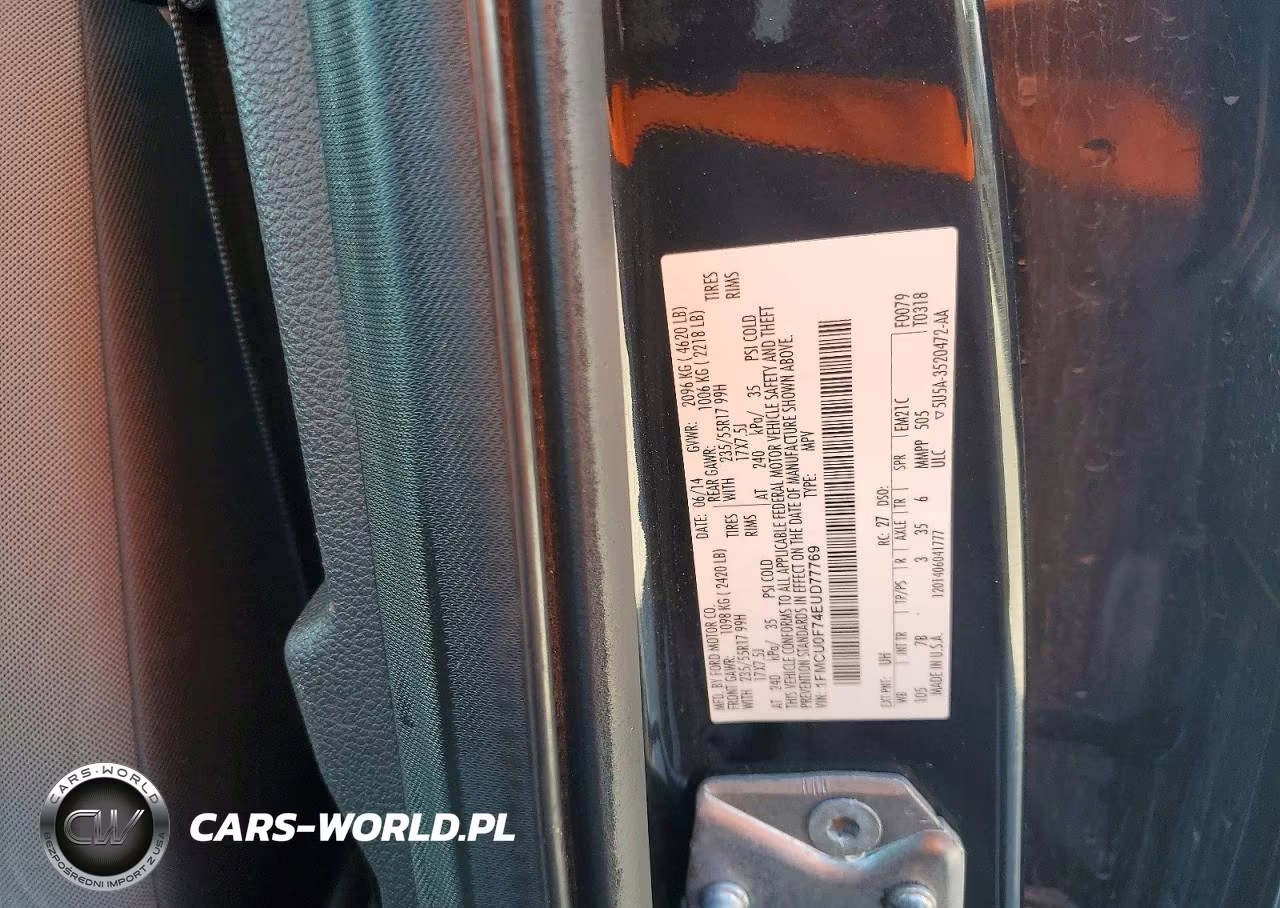 2014 Ford Escape S VIN:1FMCU0F74EUD77769 - 13