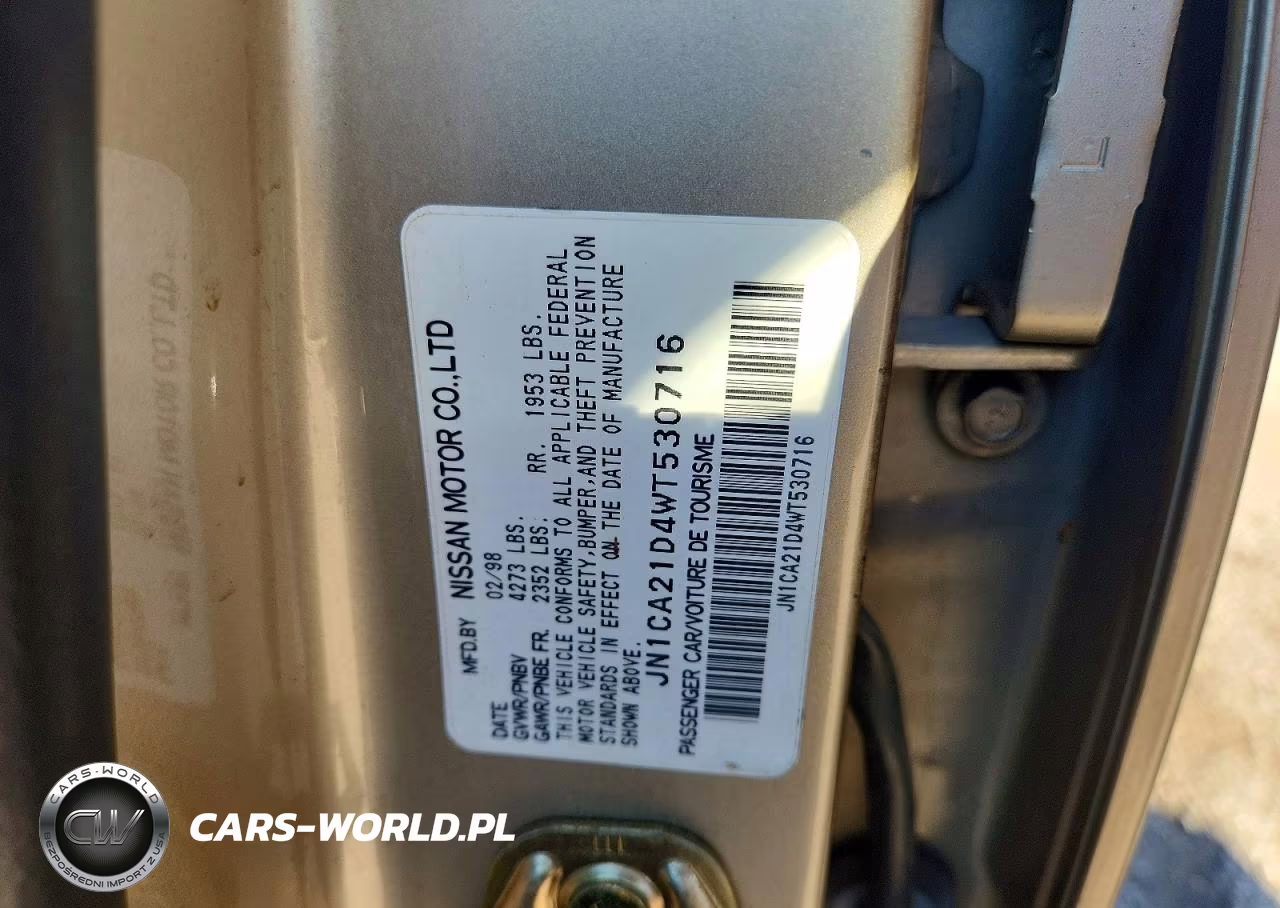 1998 Nissan Maxima Gxe VIN:JN1CA21D4WT530716 - 12