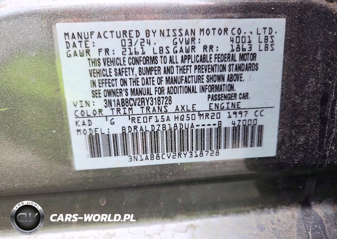 2024 Nissan Sentra Sv VIN:3N1AB8CV2RY318728 - 13