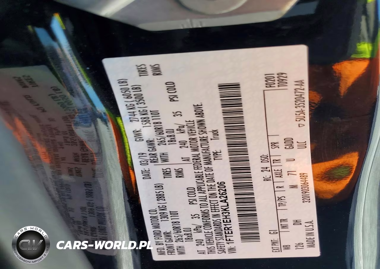 2019 Ford Ranger Xl VIN:1FTER1EH3KLA26206 - 12