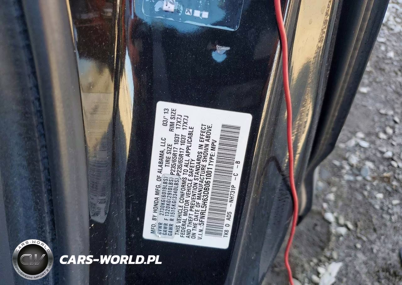 2013 Honda Odyssey Exl VIN:5FNRL5H63DB061001 - 13