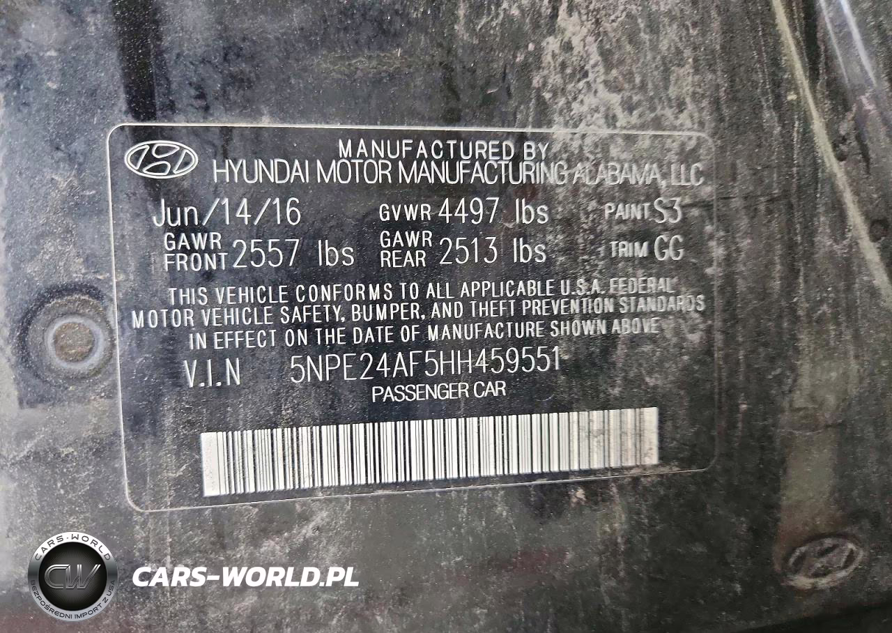 2017 Hyundai Sonata Se VIN:5NPE24AF5HH459551 - 12