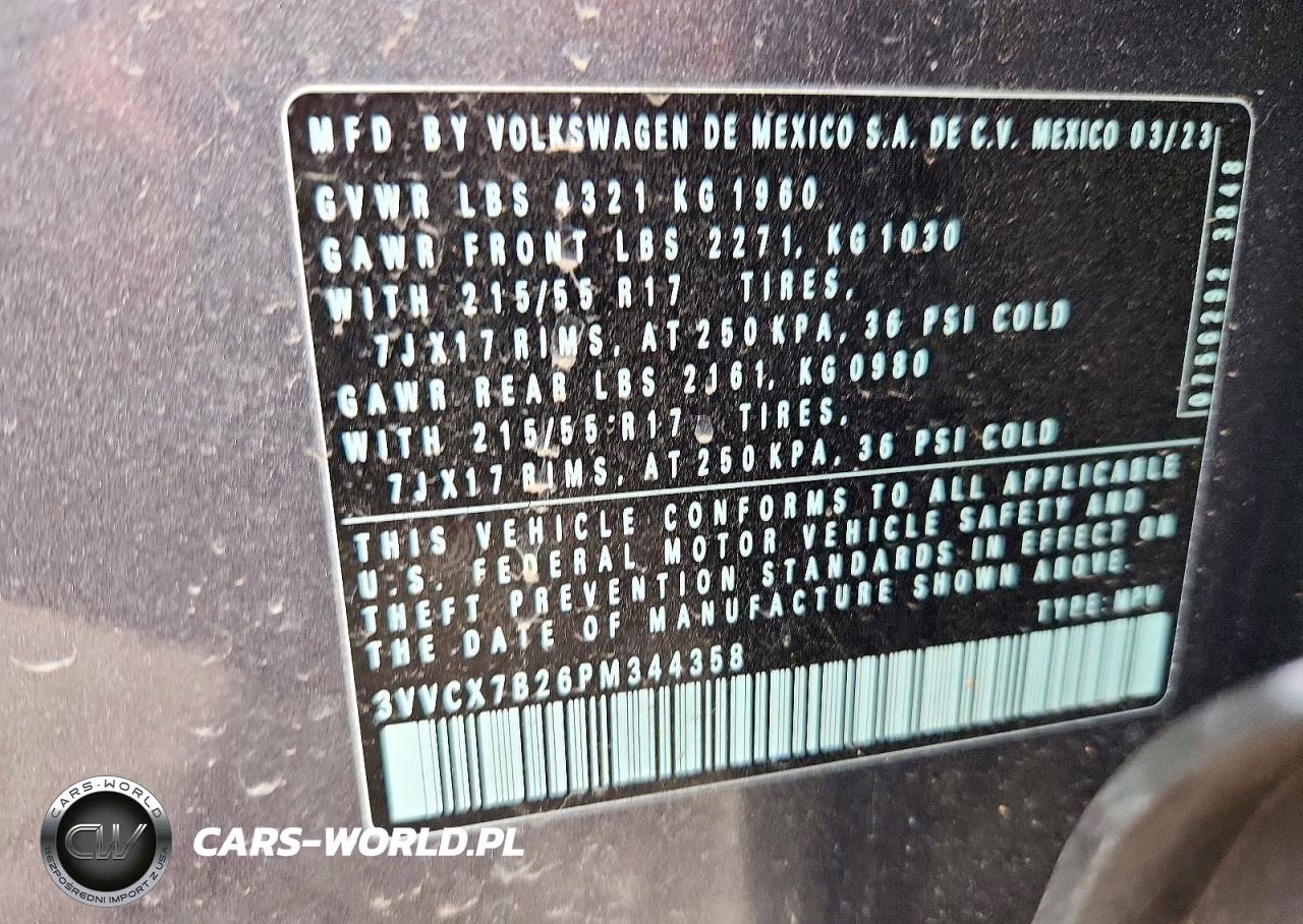 2023 Volkswagen Taos S VIN:3VVCX7B26PM344358 - 12