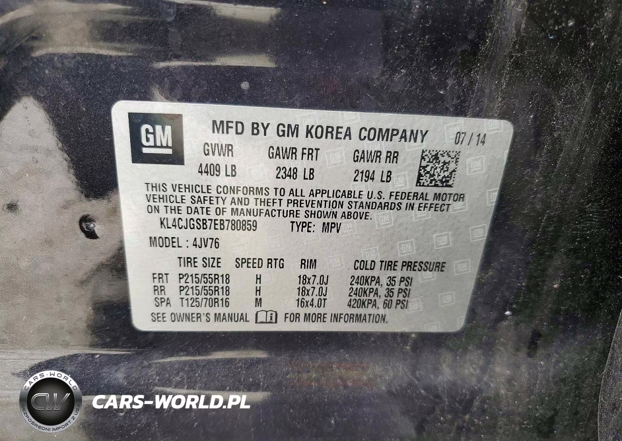 2014 Buick Encore VIN:KL4CJGSB7EB780859 - 13