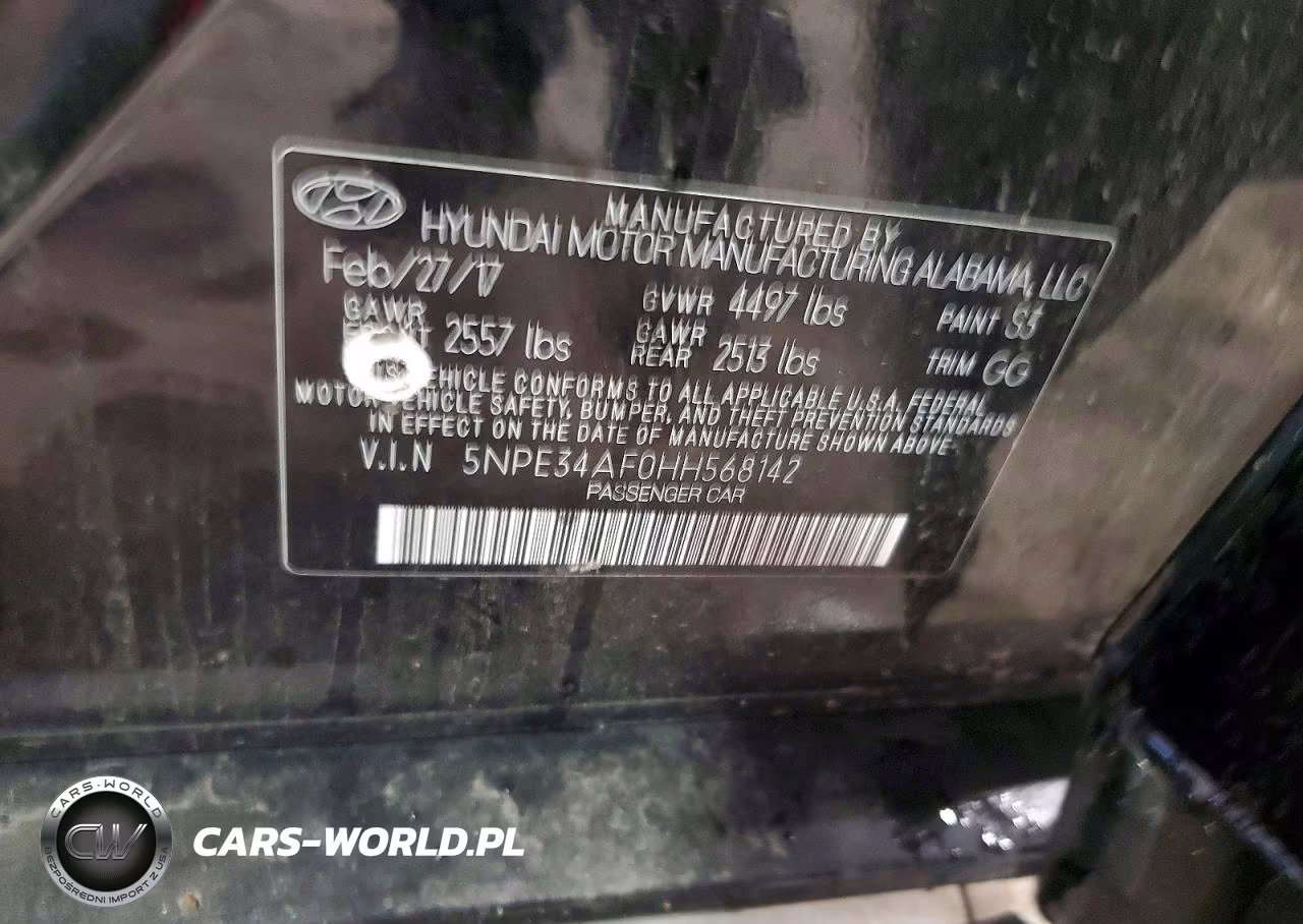 2017 Hyundai Sonata Sport VIN:5NPE34AF0HH568142 - 12