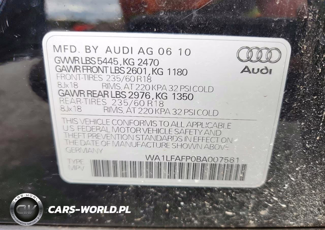 2011 Audi Q5 Premium Plus VIN:WA1LFAFP0BA007561 - 13