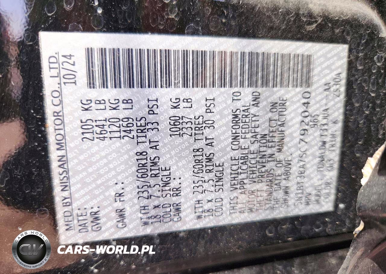 2025 Nissan Rogue Sv VIN:5N1BT3BA7SC792040 - 12