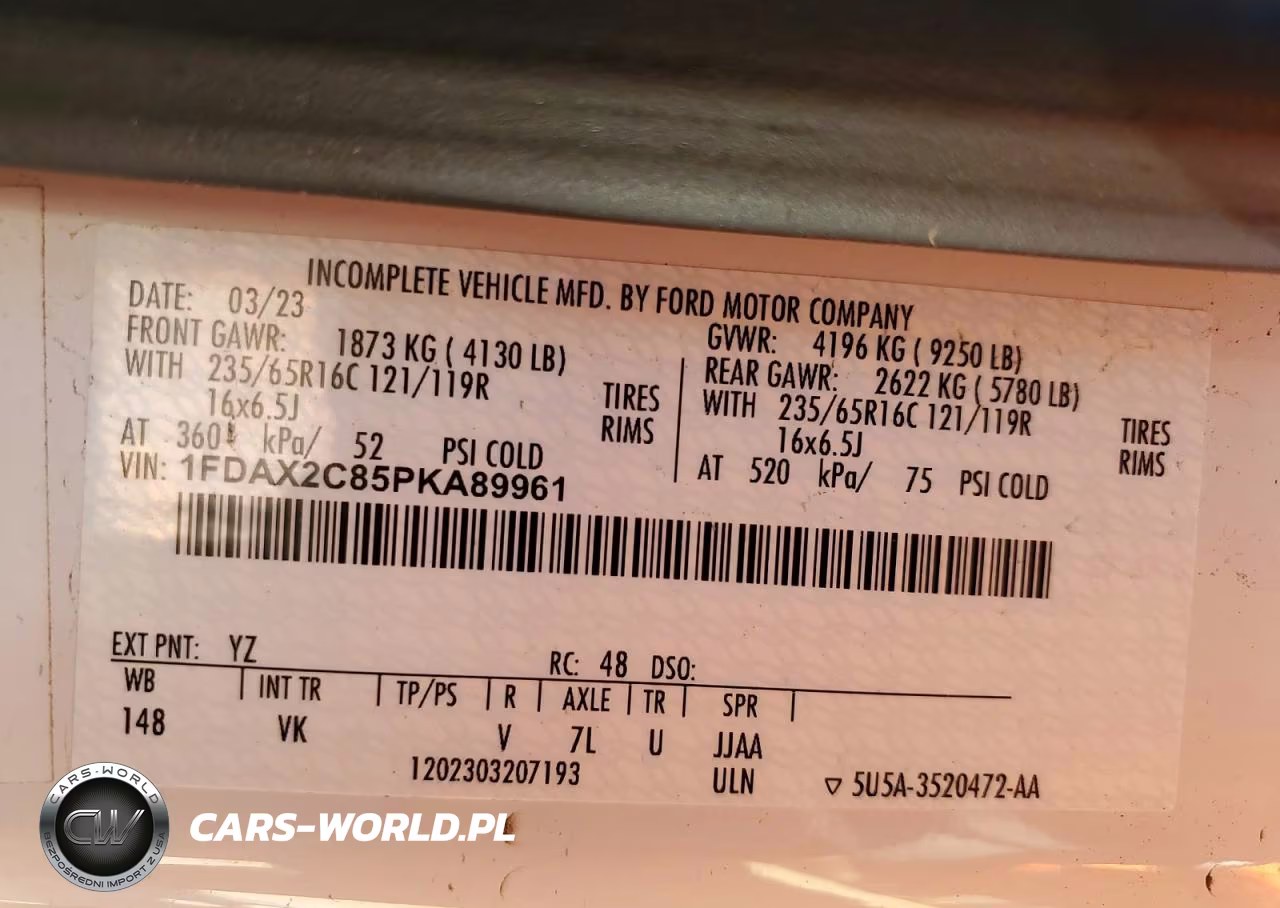 2023 Ford Transit-350 Passenger Van Xl VIN:1FDAX2C85PKA89961 - 14