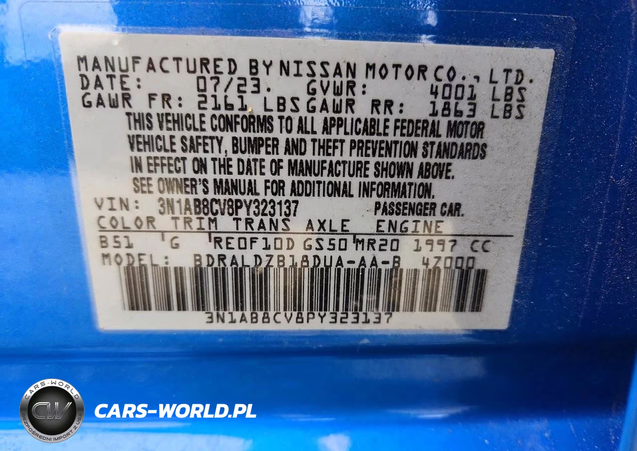 2023 Nissan Sentra Sv VIN:3N1AB8CV8PY323137 - 12