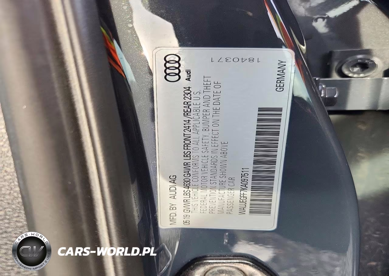2019 Audi A3 Premium Plus VIN:WAUJEGFF7KA097511 - 12