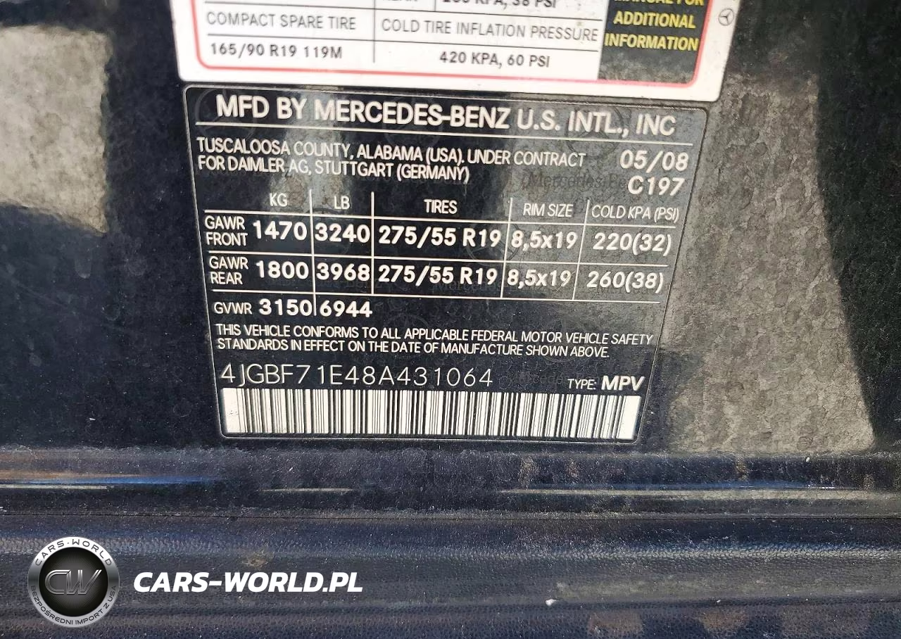 2008 Mercedes-Benz Gl 450 4Matic VIN:4JGBF71E48A431064 - 13