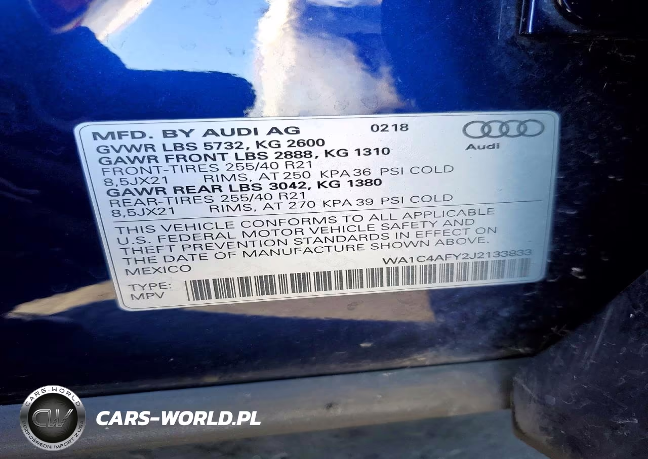 2018 Audi Sq5 Prestige VIN:WA1C4AFY2J2133833 - 13