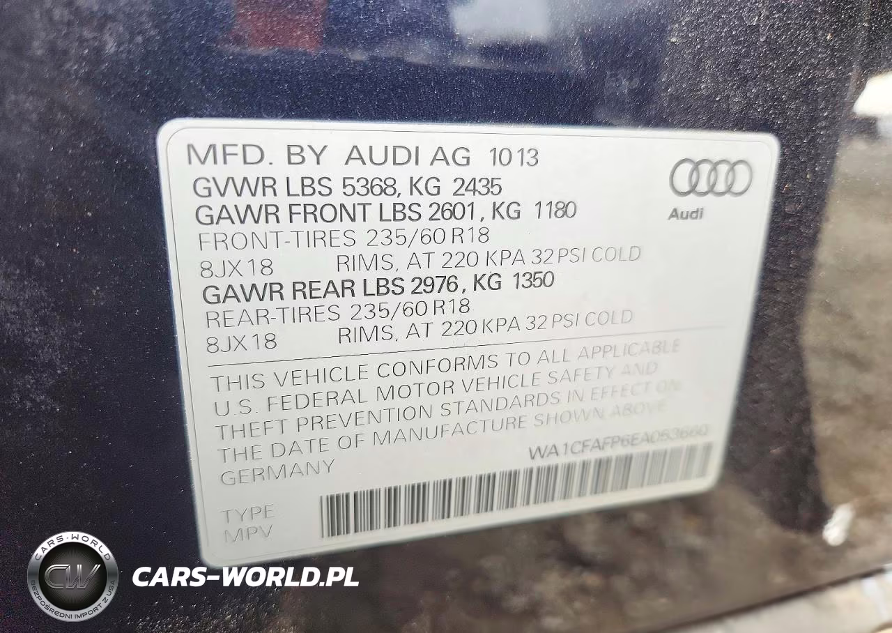2014 Audi Q5 Premium VIN:WA1CFAFP6EA053660 - 13