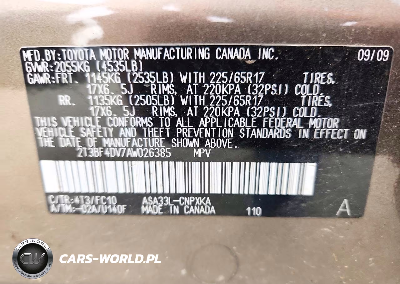 2010 Toyota Rav4 Base VIN:2T3BF4DV7AW026385 - 13