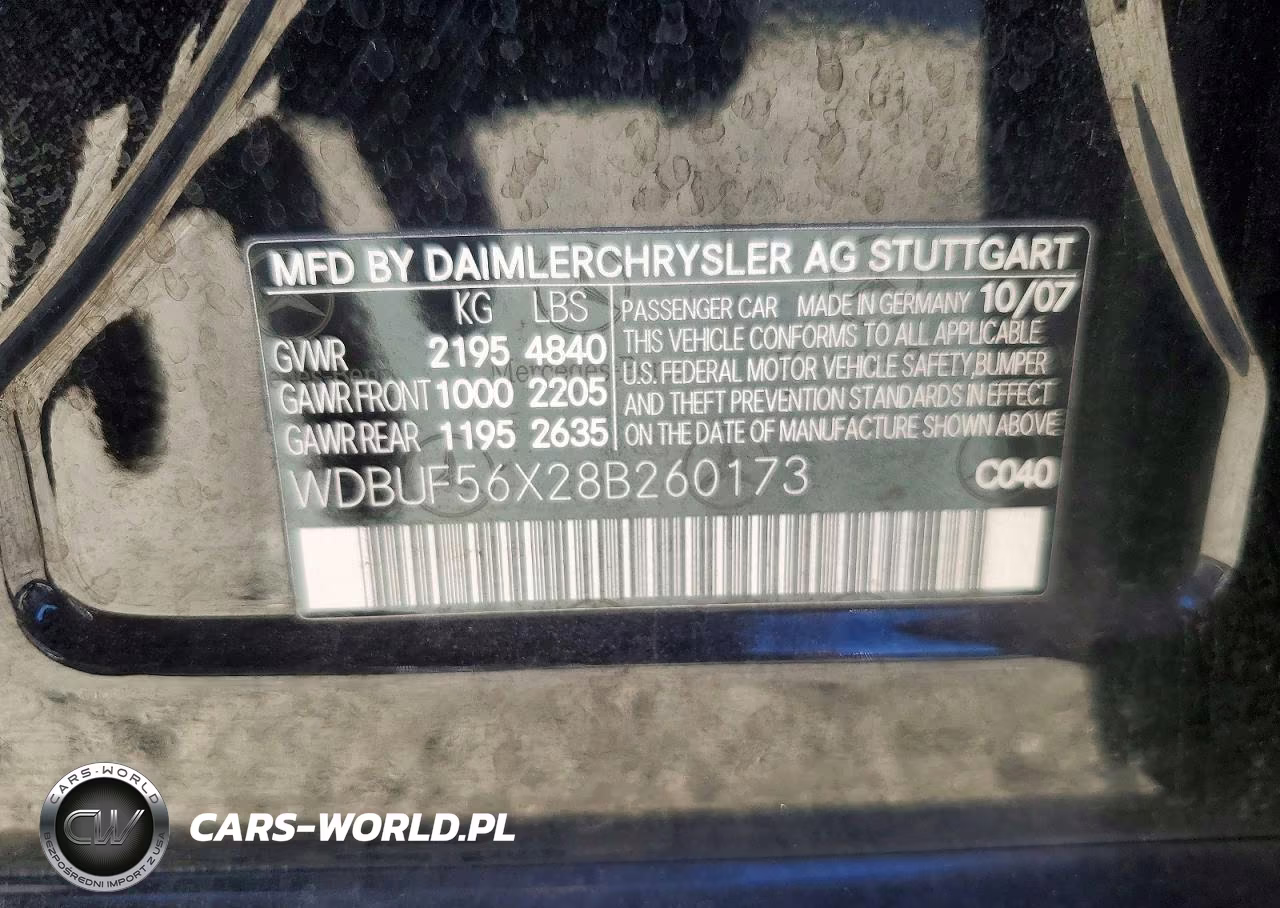 2008 Mercedes-Benz E 350 VIN:WDBUF56X28B260173 - 12