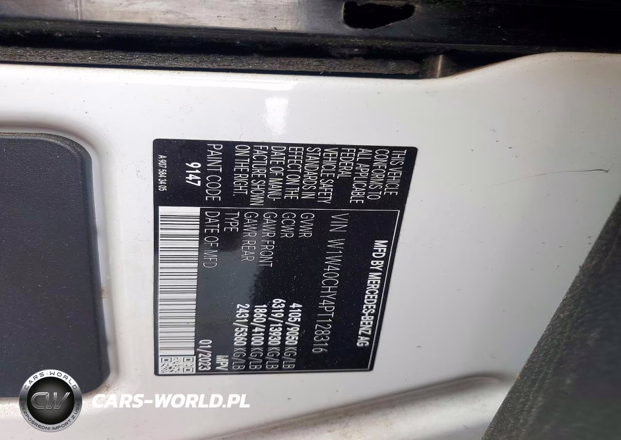 2023 Mercedes-Benz Sprinter 2500 Delivery Van VIN:W1W40CHY4PT128316 - 13