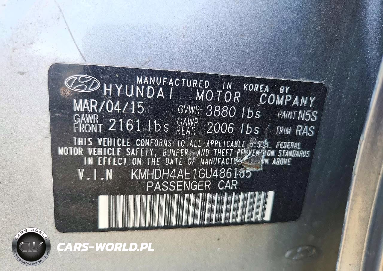 2016 Hyundai Elantra Se VIN:KMHDH4AE1GU486165 - 12