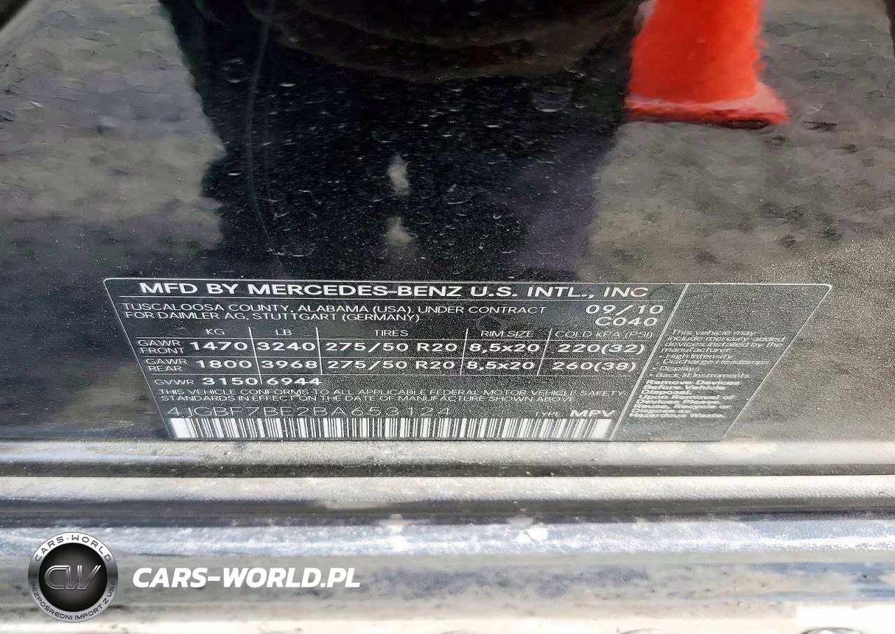 2011 Mercedes-Benz Gl 450 4Matic VIN:4JGBF7BE2BA653124 - 13