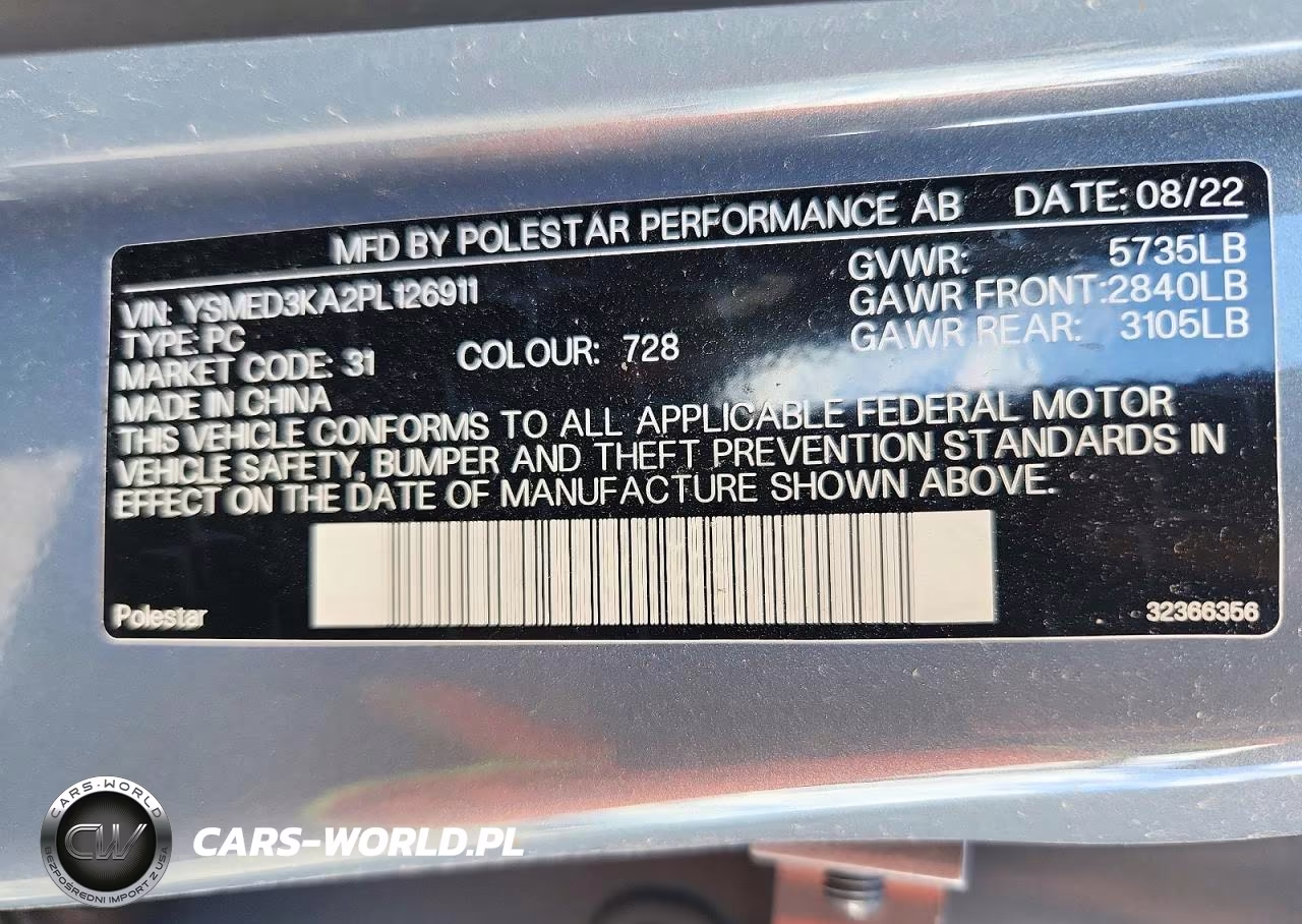 2023 Polestar 2 VIN:YSMED3KA2PL126911 - 12