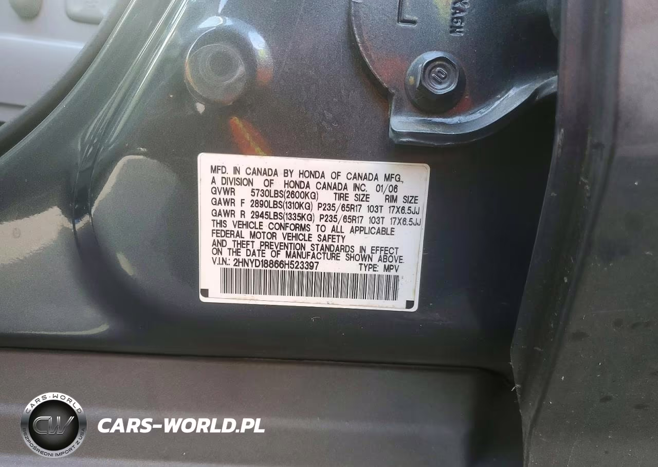 2006 Acura Mdx Touring VIN:2HNYD18866H523397 - 13