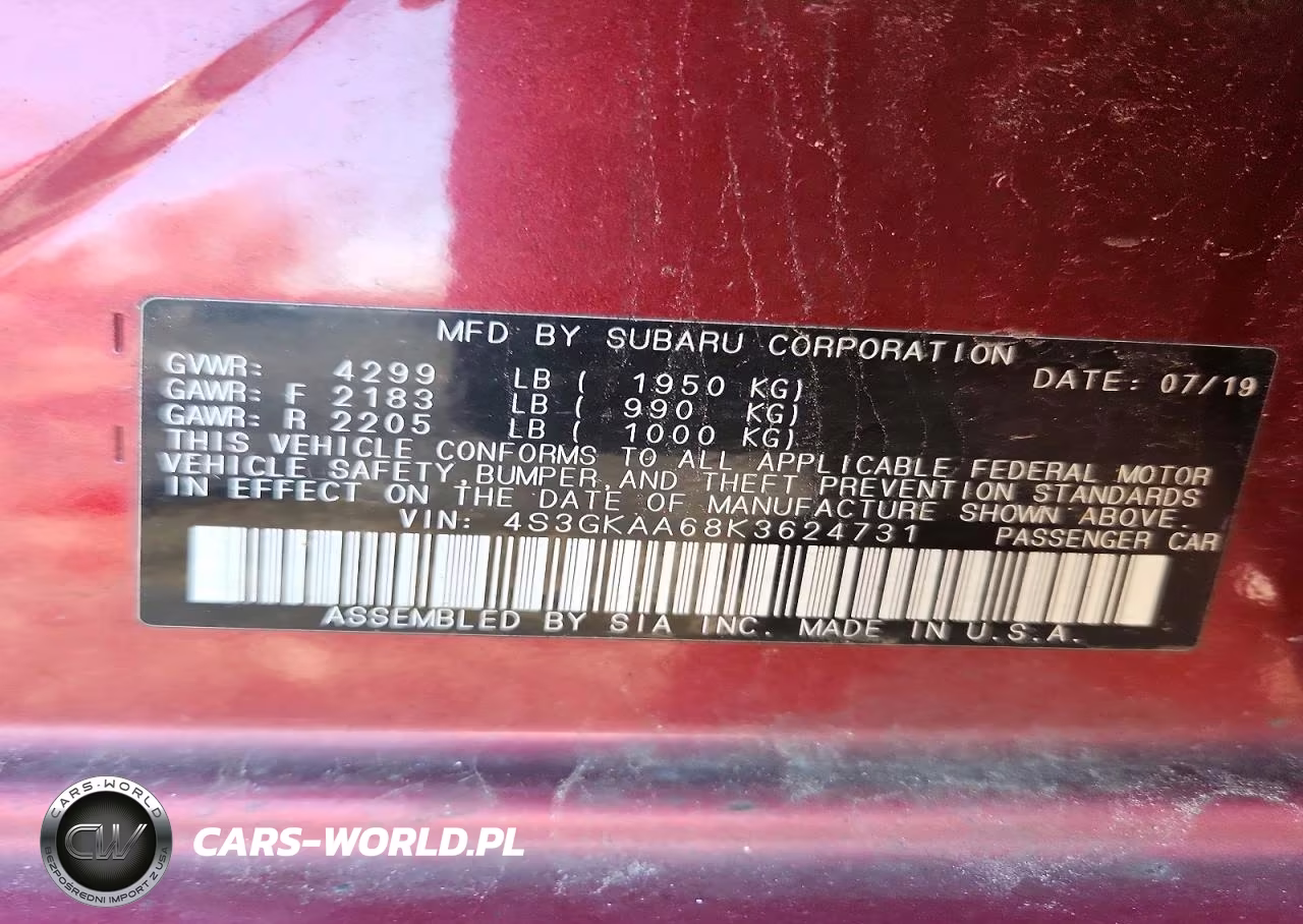 2019 Subaru Impreza VIN:4S3GKAA68K3624731 - 12