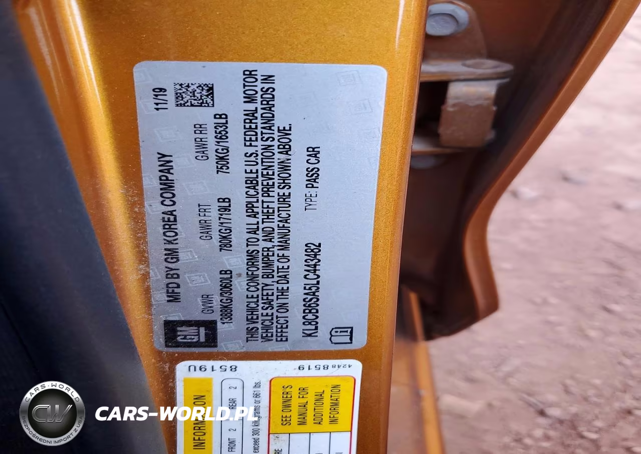 2020 Chevrolet Spark Ls VIN:KL8CB6SA5LC443482 - 12
