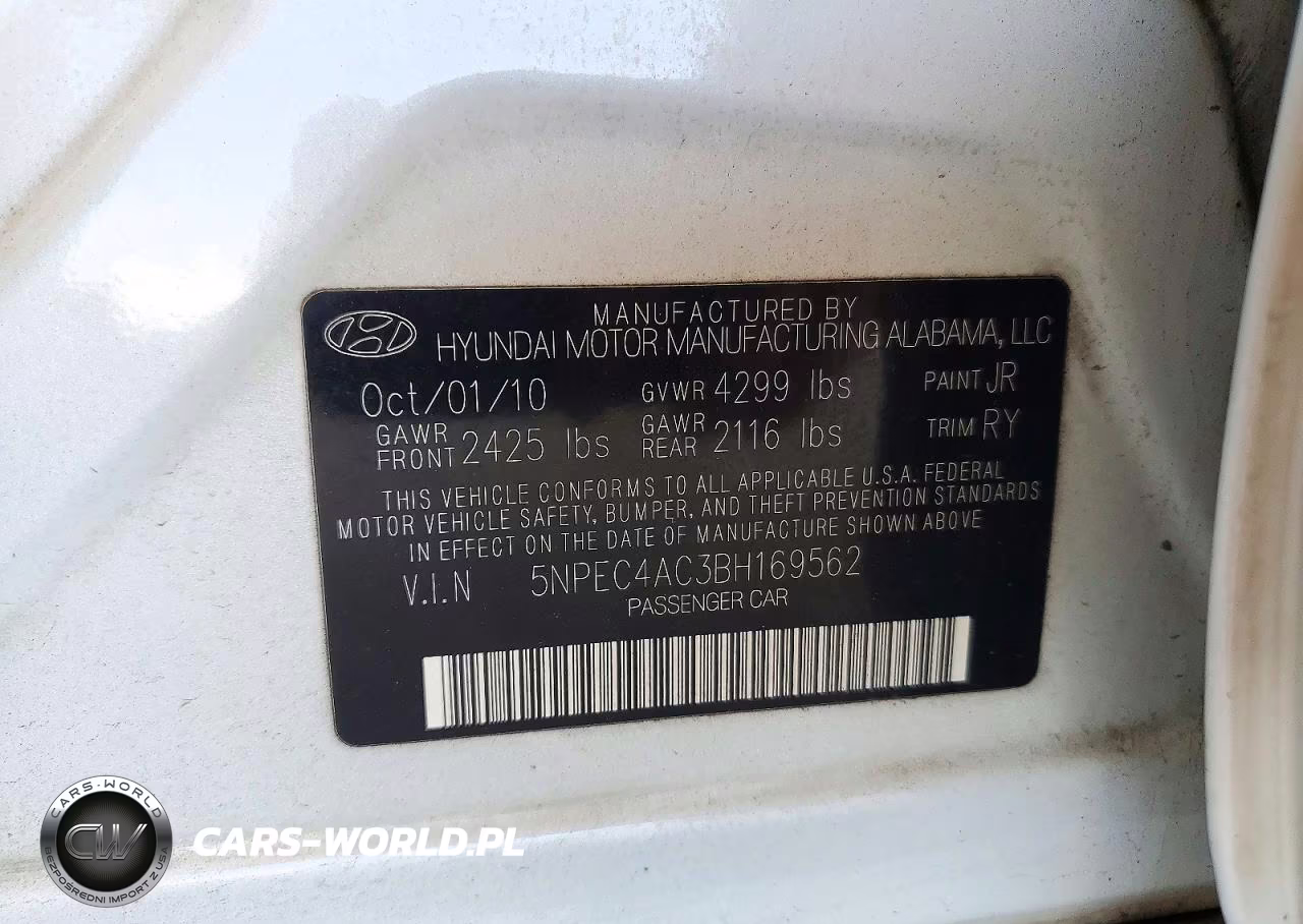 2011 Hyundai Sonata Limited VIN:5NPEC4AC3BH169562 - 12
