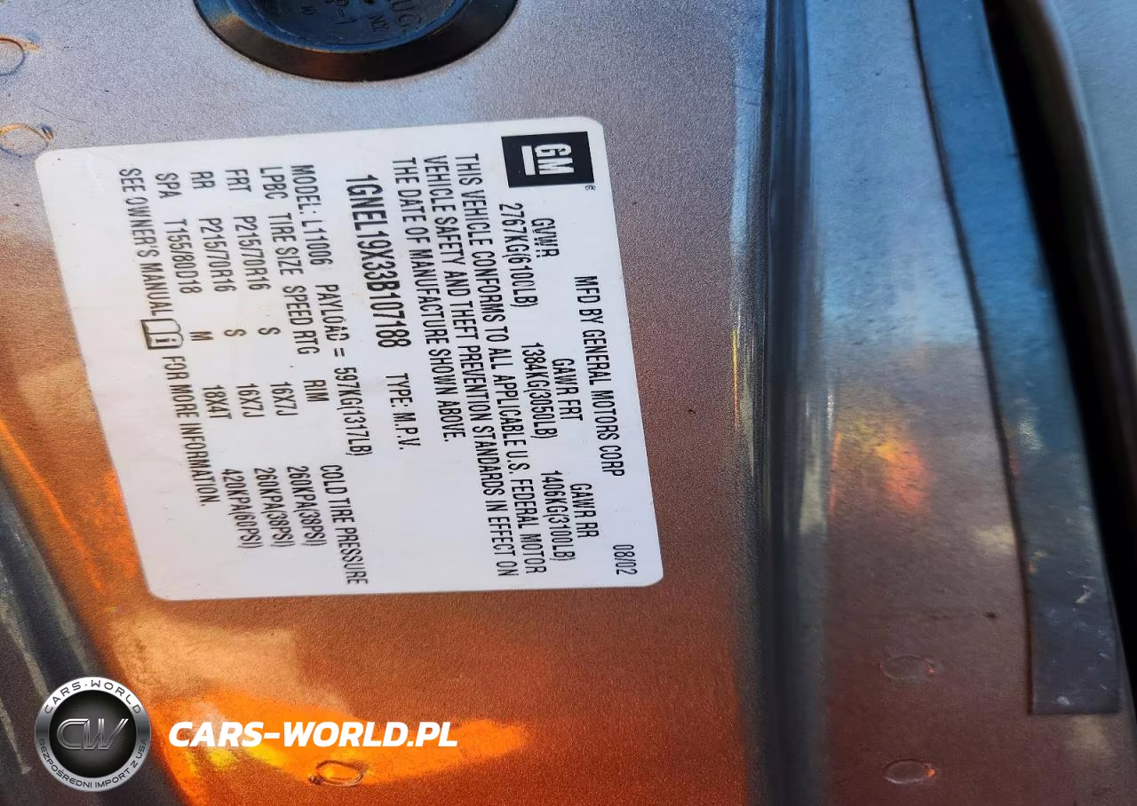 2003 Chevrolet Astro VIN:1GNEL19X33B107188 - 13