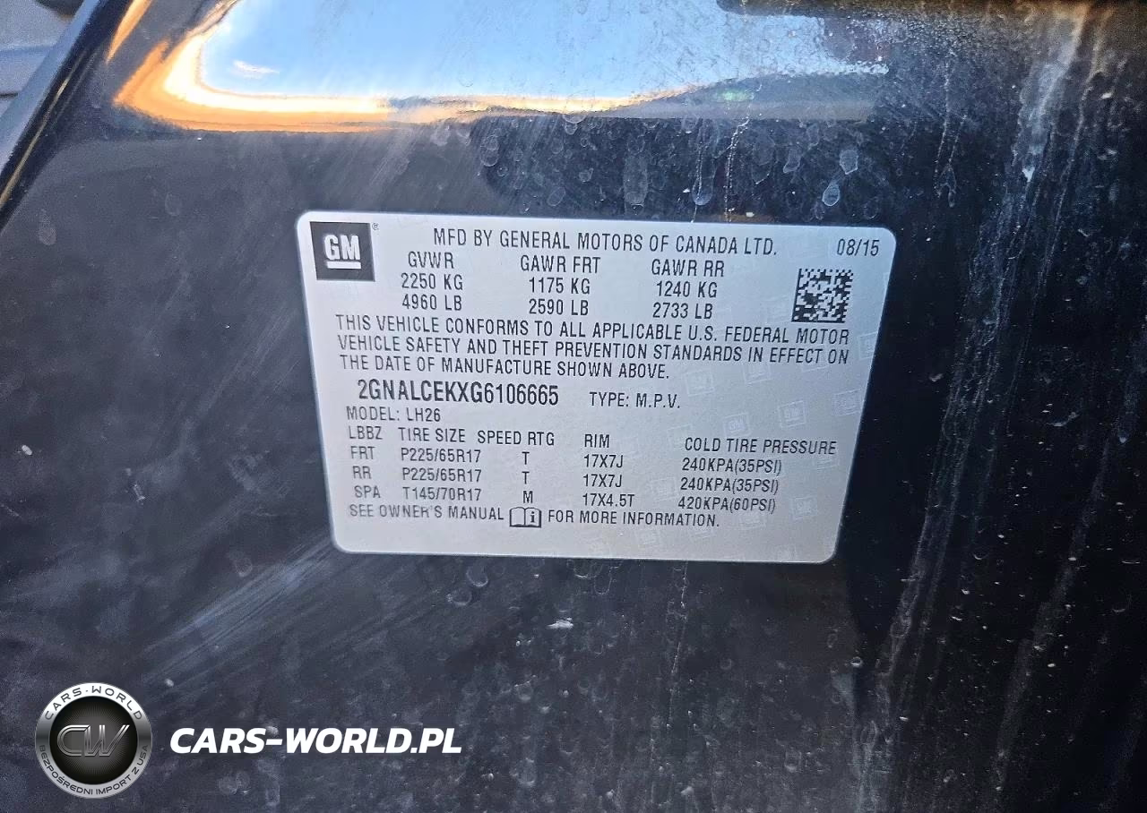 2016 Chevrolet Equinox Lt VIN:2GNALCEKXG6106665 - 12