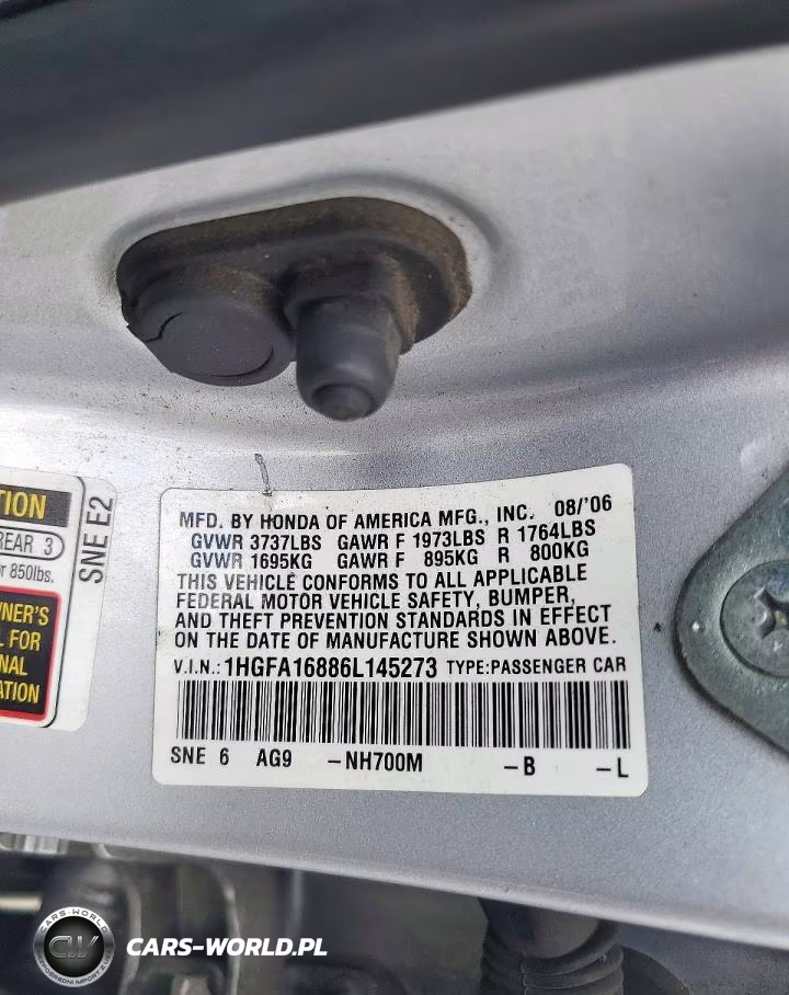 2006 Honda Civic Ex VIN:1HGFA16886L145273 - 12