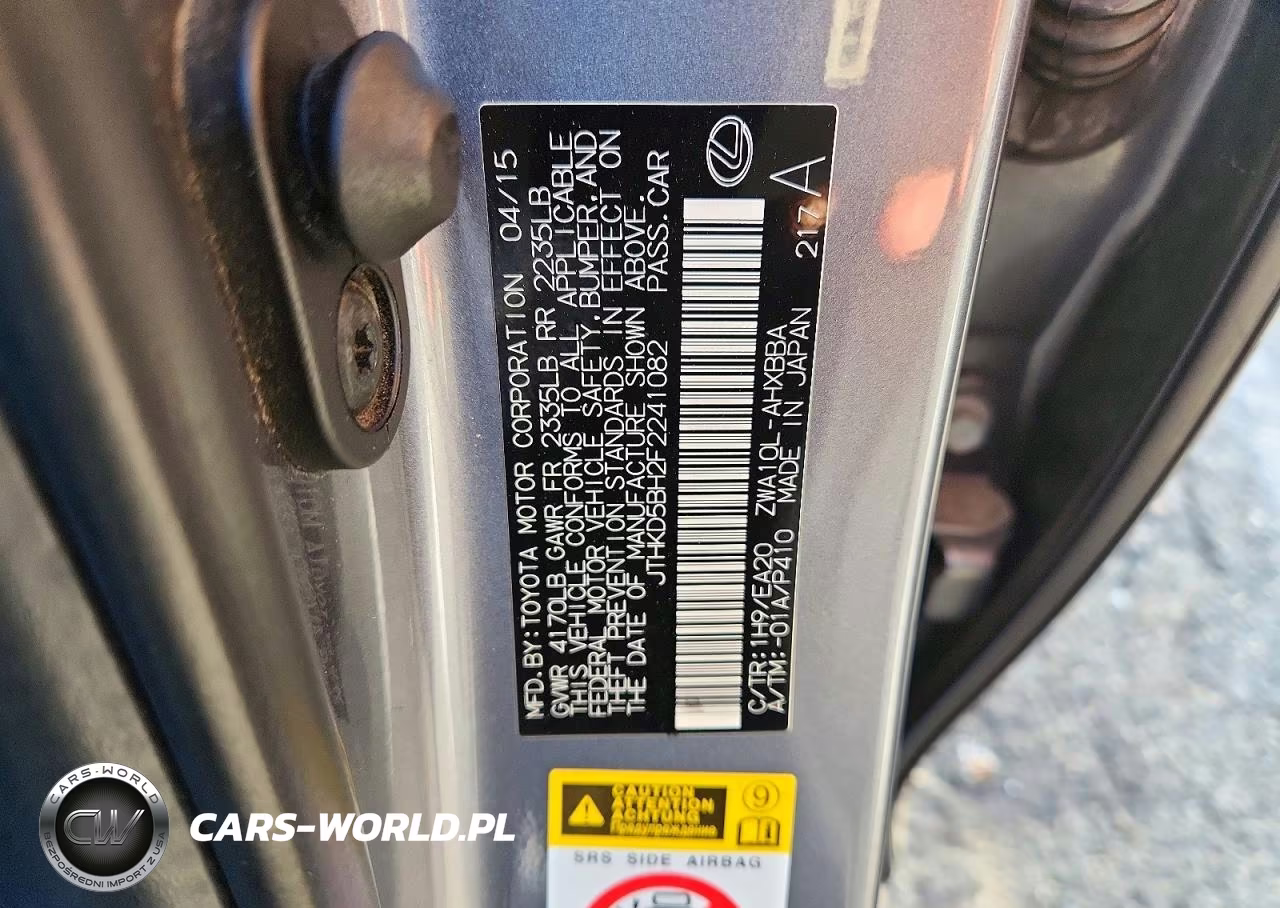 2015 Lexus Ct200H VIN:JTHKD5BH2F2241082 - 12