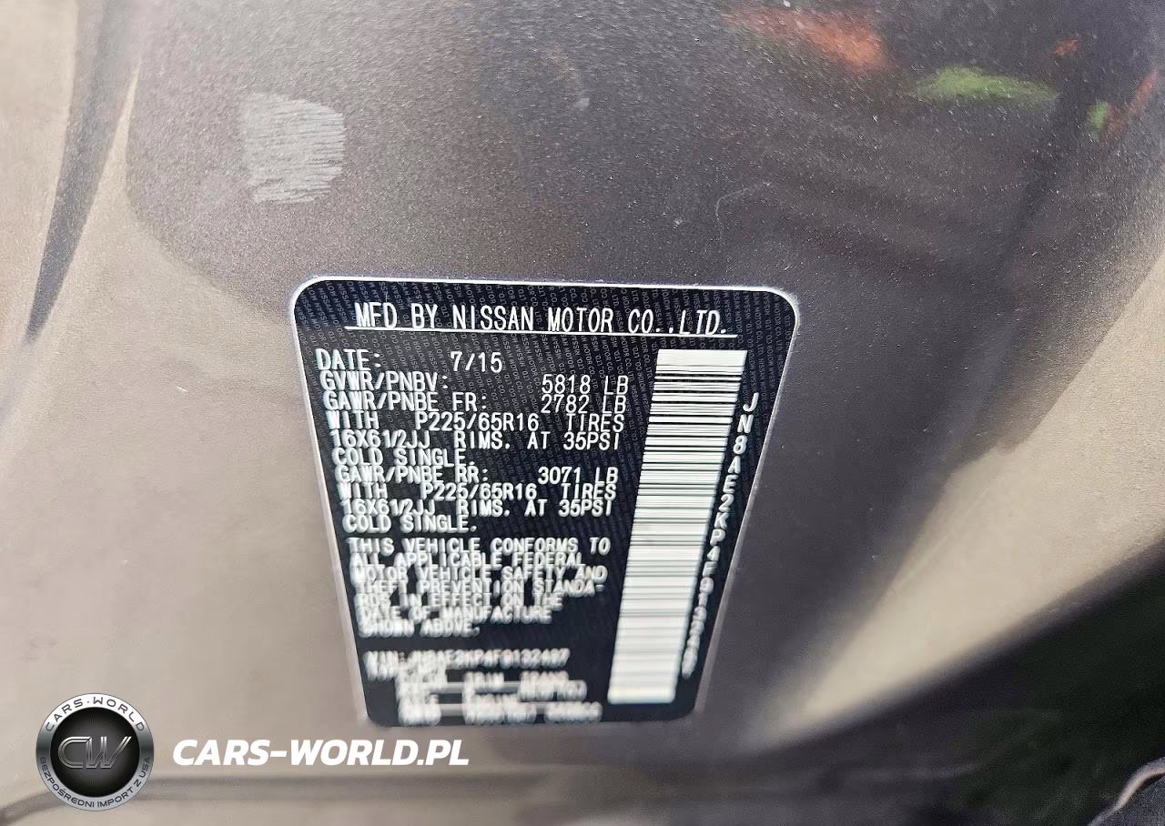 2015 Nissan Quest 3.5 S VIN:JN8AE2KP4F9132487 - 14