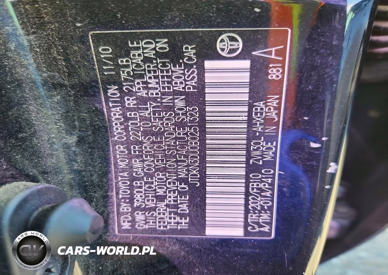 2011 Toyota Prius Two VIN:JTDKN3DU0B0251323 - 12