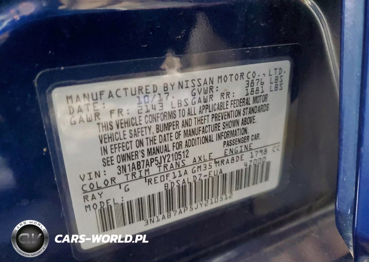 2018 Nissan Sentra Sv VIN:3N1AB7AP5JY210512 - 12