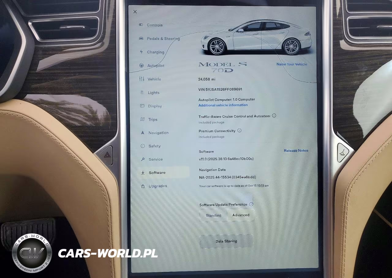 2015 Tesla Model S 70D VIN:5YJSA1S26FF089691 - 9
