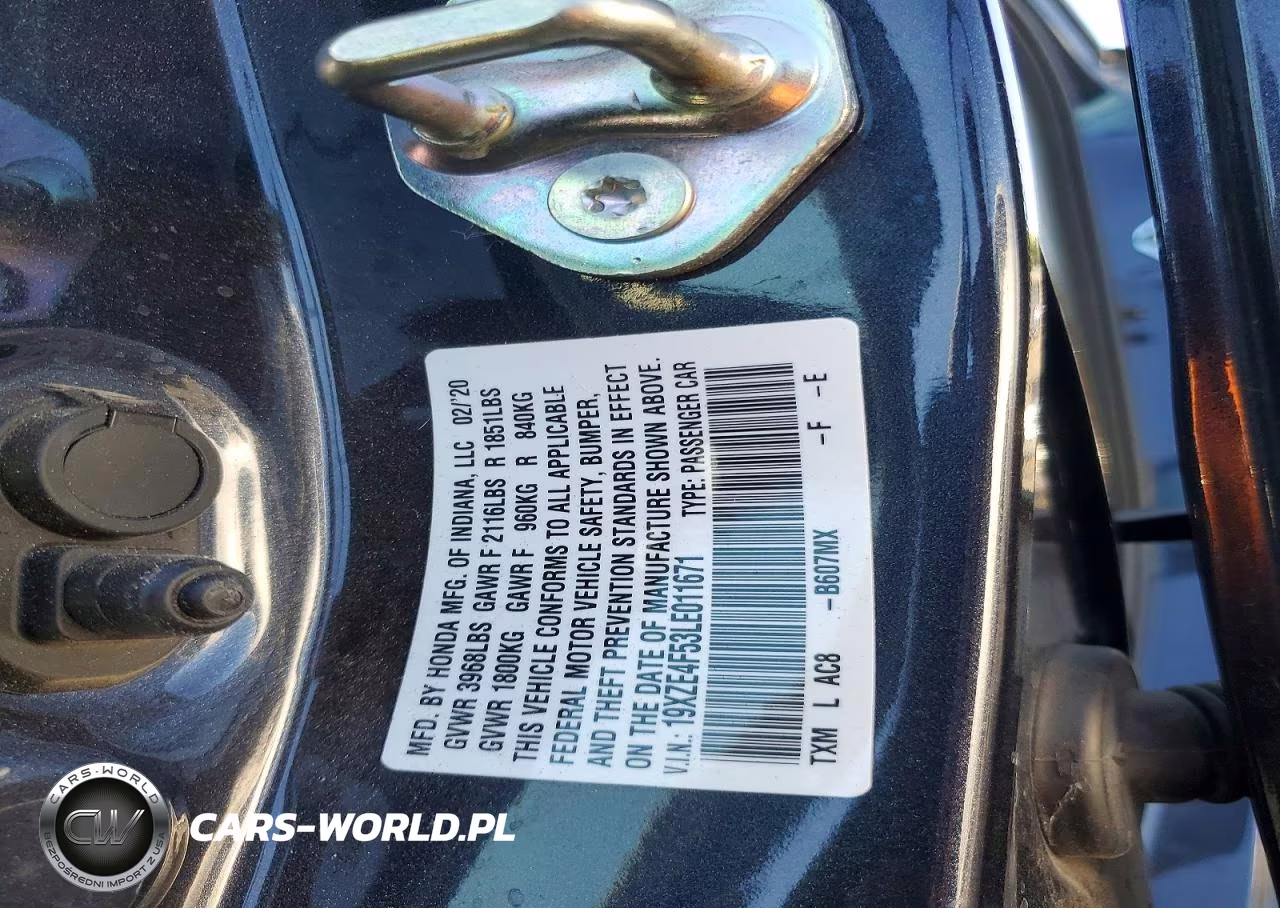 2020 Honda Insight Ex VIN:19XZE4F53LE011671 - 13