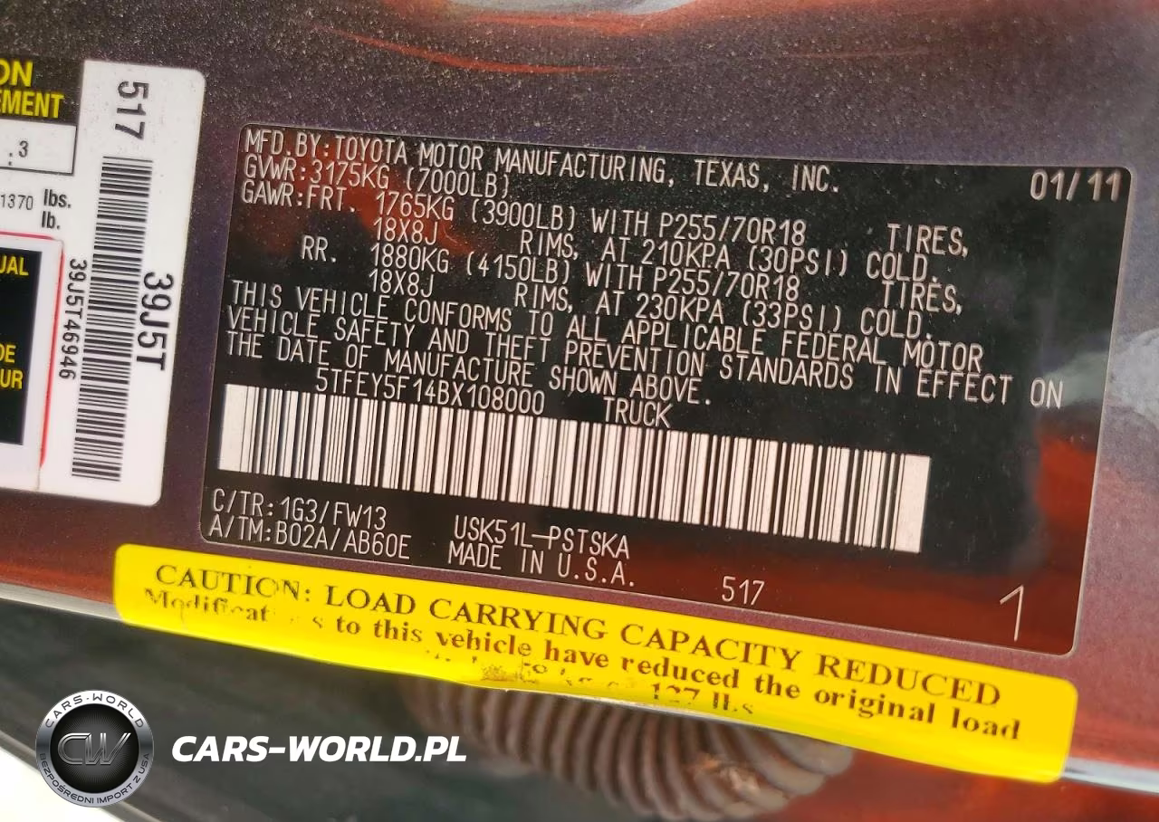 2011 Toyota Tundra Crewmax Sr5 VIN:5TFEY5F14BX108000 - 12