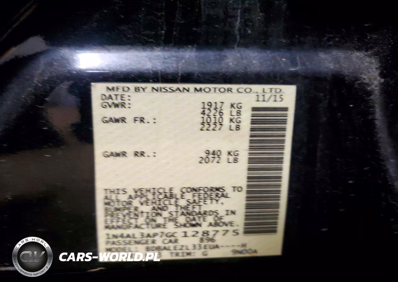 2016 Nissan Altima 2.5 S VIN:1N4AL3AP7GC128775 - 13