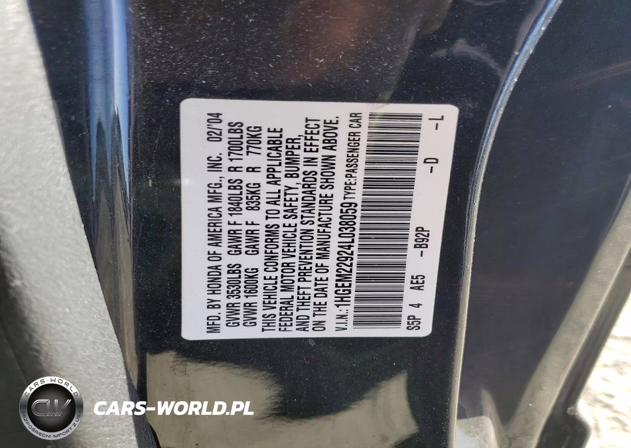2004 Honda Civic Ex VIN:1HGEM22924L038059 - 12