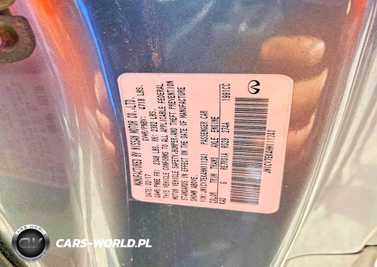 2017 Infiniti Q60 Base VIN:JN1CV7EK4HM111241 - 13