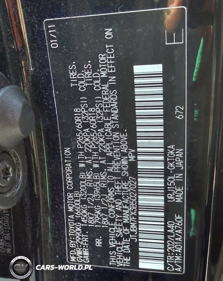 2011 Lexus Gx 460 VIN:JTJBM7FX3B5027027 - 10