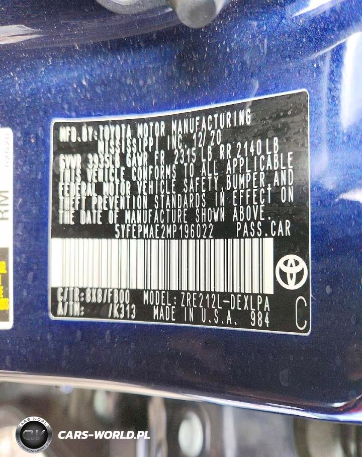 2021 Toyota Corolla Le VIN:5YFEPMAE2MP196022 - 13