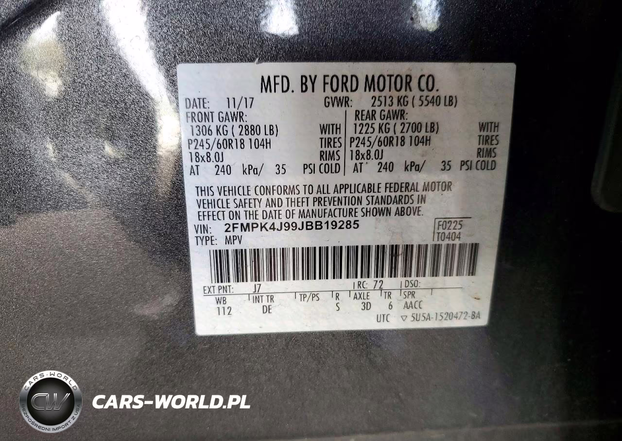 2018 Ford Edge Sel VIN:2FMPK4J99JBB19285 - 12