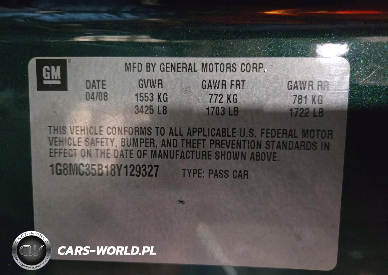 2008 Saturn Sky VIN:1G8MC35B18Y129327 - 12