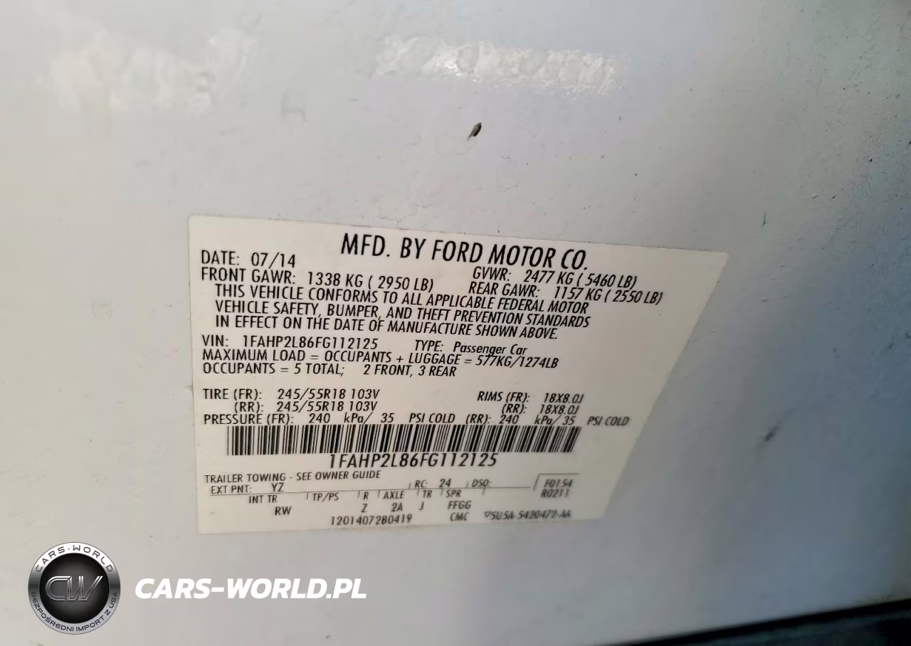 2015 Ford Taurus Police Interceptor VIN:1FAHP2L86FG112125 - 12