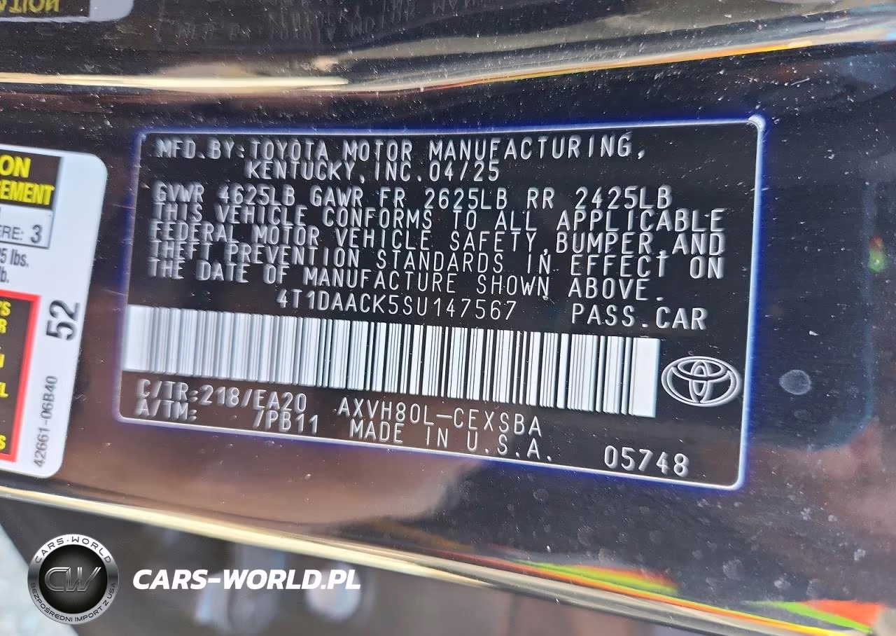 2025 Toyota Camry Se VIN:4T1DAACK5SU147567 - 13