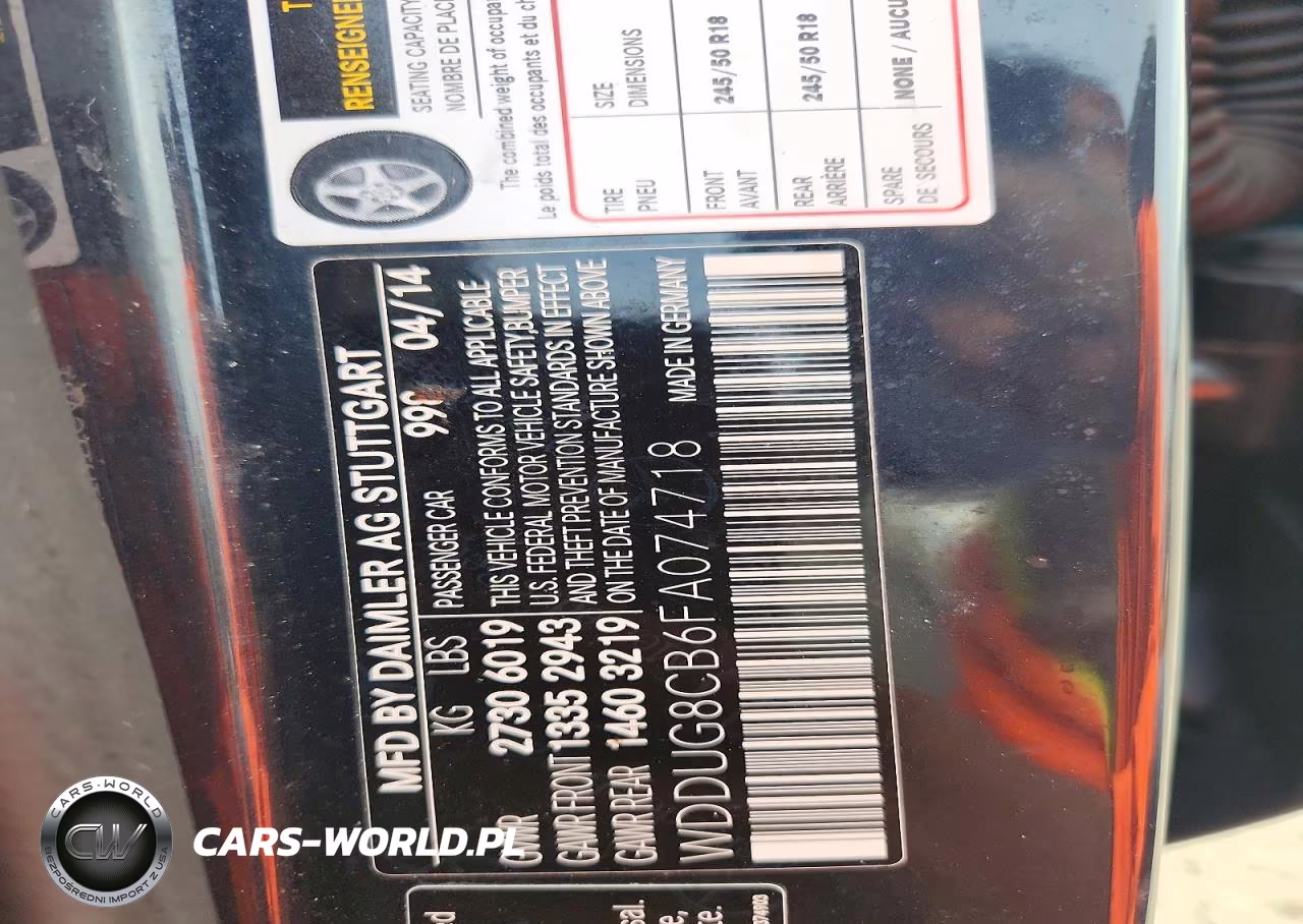 2015 Mercedes-Benz S 550 VIN:WDDUG8CB6FA074718 - 12