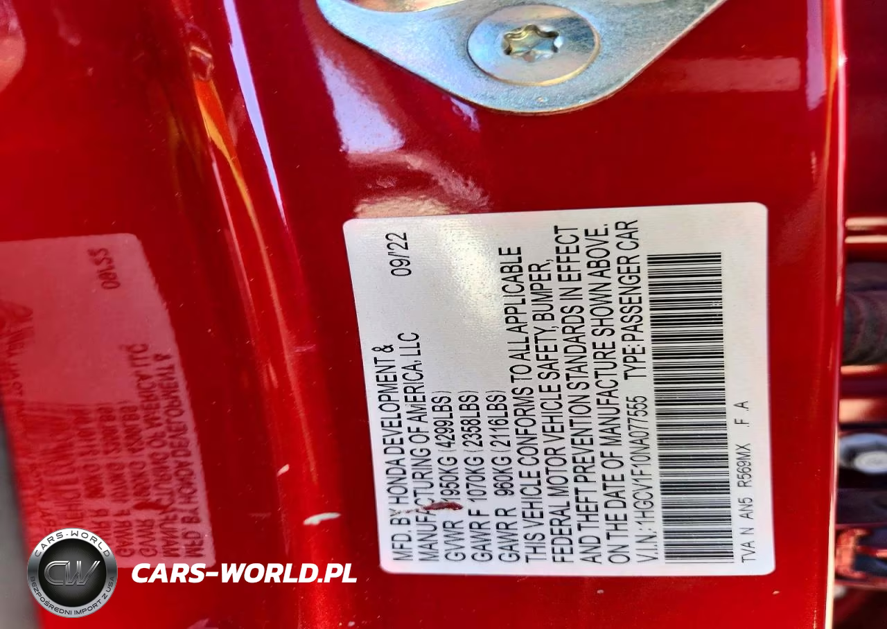 2022 Honda Accord Lx VIN:1HGCV1F10NA077555 - 12